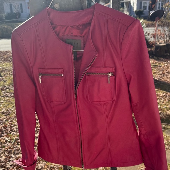 JohnPaulRichard Fuchsia Leather Jacket - Picture 7 of 7